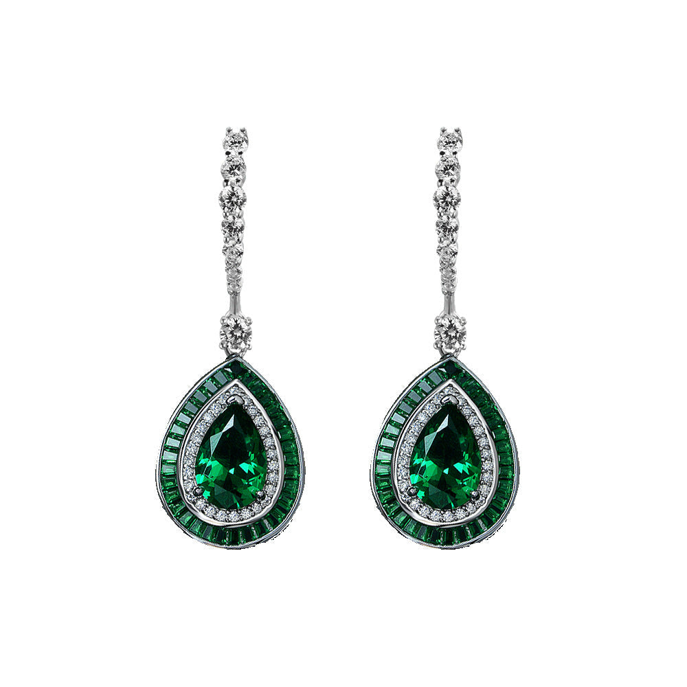 S925 sterling silver 3ct water drop diamond earrings luxury earrings for women