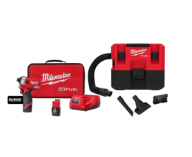 2551-22-0960-20 M12 SURGE 12V Lithium-Ion Brushless Cordless 1/4 in. Hex Impact Driver Kit M12 1.6 Gal. Wet/Dry Vacuum