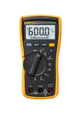 Digital Multimeter, Measures AC/DC Voltage To 600 V & Current to 10 A, Measures Resistance, Continuity, Frequency & Capacitance, Includes Battery, Holster & 4mm PVC-Insulated Test Lead