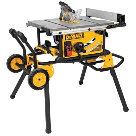 DW 10 Jobsite Table Saw 32 1/2 Rip Capacity and Rolling Stand DWE7491RS from DW