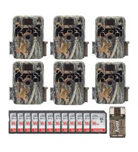 Browning Trail Cameras Dark Ops Extreme (6-Pack) w/ 16GB Cards Bundle C Camouflage