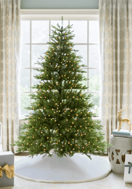 8' Alpine Fir Artificial Christmas Tree 900 Warm White Led Lights