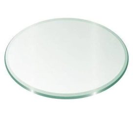 42 inch Round Glass Top 1/2 inch Thick C 1 inch Bevel Edge, Size: One Size