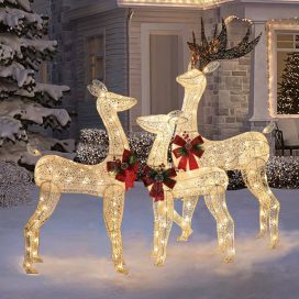 3 Piece Deer Family Lighted Display Set (Set of 3)