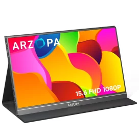 ARZOPA Portable Monitor, 15.6'' 1080P FHD Laptop Monitor