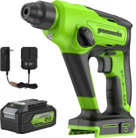 24V Brushless SDS 1.2J Rotary Hammer with 4Ah USB Battery and 2A (1H) Adaptor Charger
