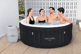 SaluSpa Inflatable Hot Tub, 4-Person AirJet Spa