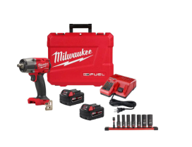 2962-22-49-66-7024 M18 GEN-2 18V Lithium-Ion Mid Torque Brushless Cordless 3/8 in. Impact Wrench Kit with Socket Set (8-Piece)