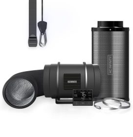 AC Infinity Air Filtration PRO Kit 8, CLOUDLINE Inline Fan with CONTROLLER 69, Carbon Filter Ducting Combo, Cooling and Ventilation System for Grow Tents, Hydroponics, Indoor Gardening
