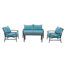 Metal 4 - Person Seating Group with Cushions