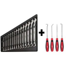 48-22-9515 Combination Metric Wrench Mechanics Tool Set 48-22-9215 Hook and Pick Set (19-Piece)