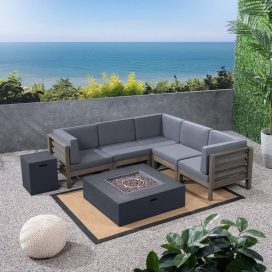 Patson Solid Wood 4 - Person Seating Group with Cushions