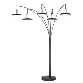 LS-83279BLK Sailee C 90 inch 75W 5 LED Arch Floor Lamp