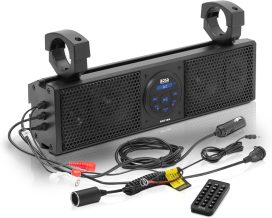 Audio Systems BRT26A ATV UTV Sound Bar - 26 Inch Wide, 4 Inch Speakers, 1 Inch Soft Dome Tweeters, Full Range, IPX5 Weatherproof, Bluetooth, Built-in Amplifier, Golf Cart Compatible