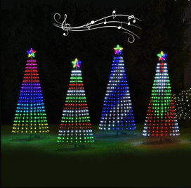 7 1/2' Synchronized Musical Pixel Tree