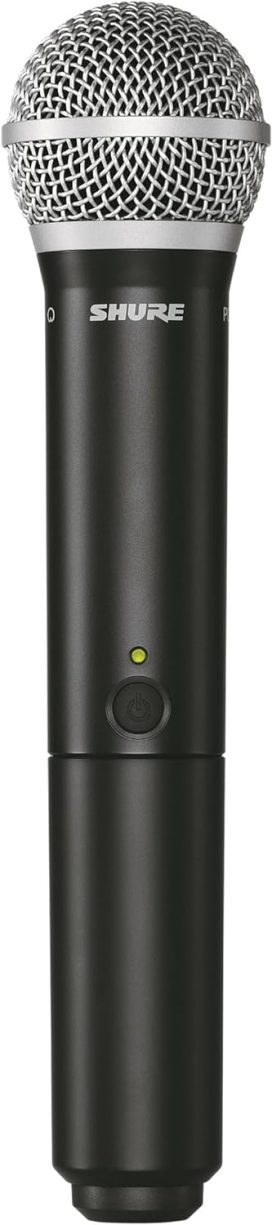 BLX24/PG58 UHF Wireless Microphone System - Perfect for Church, Karaoke, Vocals - 14-Hour Battery Life, 300 ft Range | includes PG58 Handheld Vocal Mic, Single Channel Receiver | H9 Band