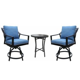 Mackinnon Round 2 - Person 32.09'' Long Bar Height Dining Set with Cushions