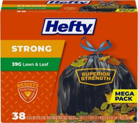 Hefty Strong Lawn & Leaf Trash Bags, 39 Gallon, 38 Count