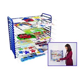 Colorations MDR Art Drying Rack C Sturdy Metal Art Rack, Use as a Wall Mount or Tabletop Stand, Ideal for Classrooms, Art Studios and Home Use