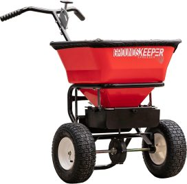 Multi-Purpose Walk Behind Push Spreader 3039632R Grounds Keeper, 100 Pound Capacity, Multi Use Tool for Grass Seed, Salt, De-Icer, Fertilizer and Seeds