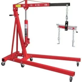 Strongway Hydraulic Engine Hoist with Load Leveler C 2-Ton Capacity, 1in.-82 5/8in. Lift Range
