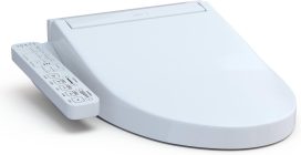 C2 Electronic Bidet Toilet Seat with PREMIST and EWATER+ Wand Cleaning, Elongated, Cotton White