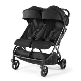 3Dpac CS+ Double Stroller, Black C Car Seat Compatible Baby Stroller C Lightweight Stroller with Convenient One-Hand Fold