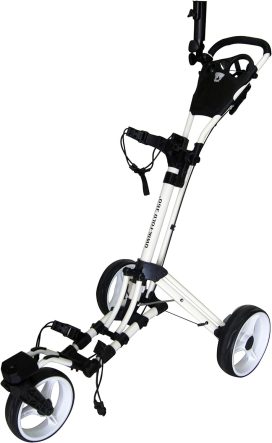 360 Swivel 3 Wheel Push Pull Golf Cart with 360 Rotating Front Wheel, One Second to Open and Close Folding Cart, Collapsible Cart