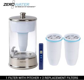 40 Cup Ready-Pour Glass Dispenser BPA-Free with Free Water Quality Meter NSF Certified