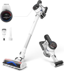 Cordless Vacuum Cleaner, Smart Stick Handheld Vacuum Strong Suction & Lightweight, Cordless Handheld Vacuum Deep Clean Hair, Hard Floor, Carpet, Car (Pure ONE S11 Grey)