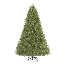 7.5 ft Elegant Grand Fir LED Pre-Lit Artificial Christmas Tree with 2000 Warm White Micro Dot Lights