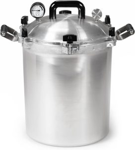 All American 1930: 21.5qt Pressure Cooker/Canner (The 921) C Exclusive Metal-to-Metal Sealing System C Easy to Open & Close C Suitable for Gas, Electric, or Flat Top Stoves C Made in the USA