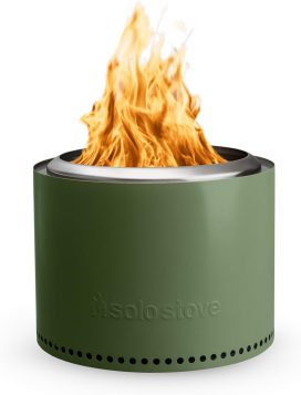 Bonfire 2.0, Smokeless Fire Pit | Wood Burning Fireplaces with Removable Ash Pan, Portable Outdoor Firepit - Ideal for Camping, Stainless Steel, H: 14 in x Dia: 19.5 in, 20 lbs